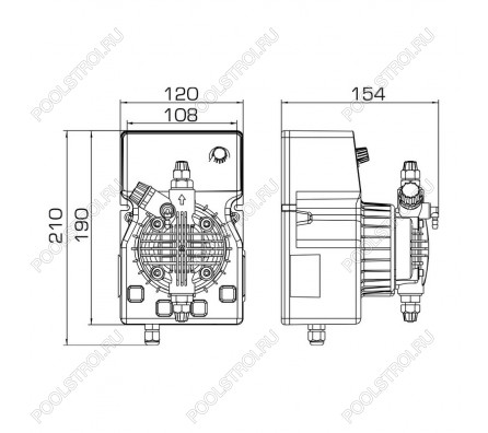 Насос дозир. мембранный DLX PH-RX-CL/M 2-20 230V